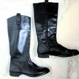 Lauren Ralph Lauren Black Leather Boots